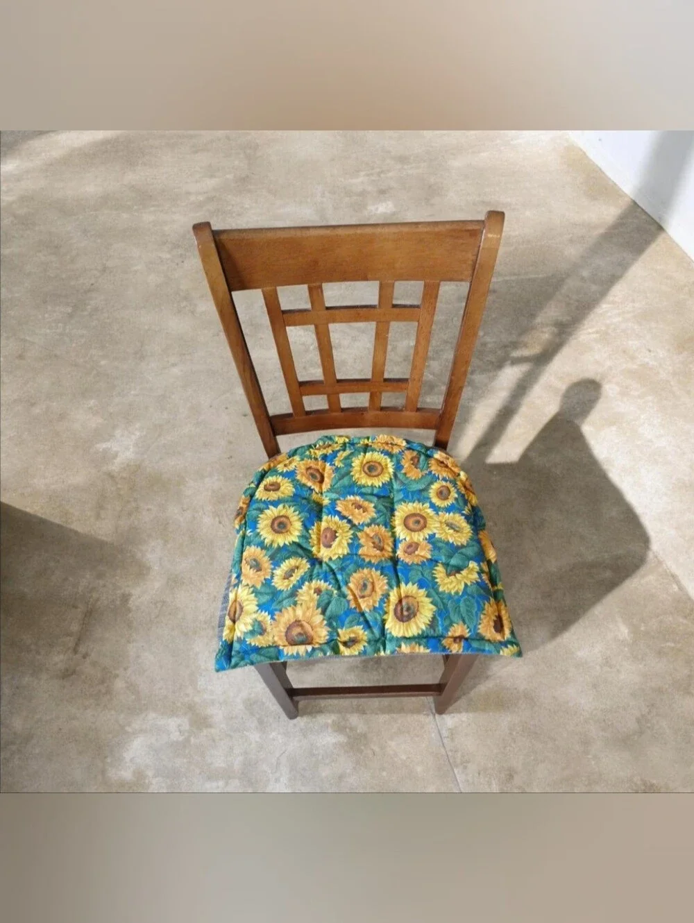 Set Of 4 Sunflower Kitchen Chair Pads